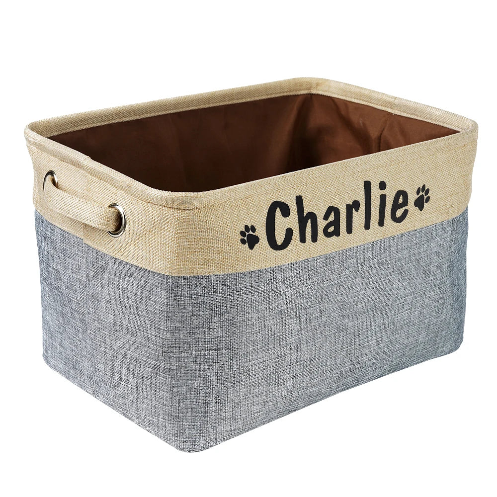 Panier de rangement personnalisé pour jouets de chien et chat