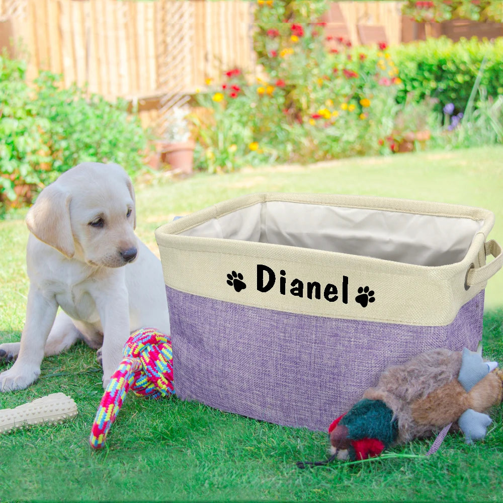 Panier de rangement personnalisé pour jouets de chien et chat