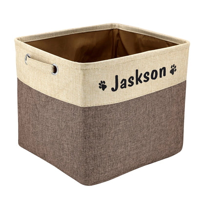 Panier de rangement personnalisé pour jouets de chien et chat