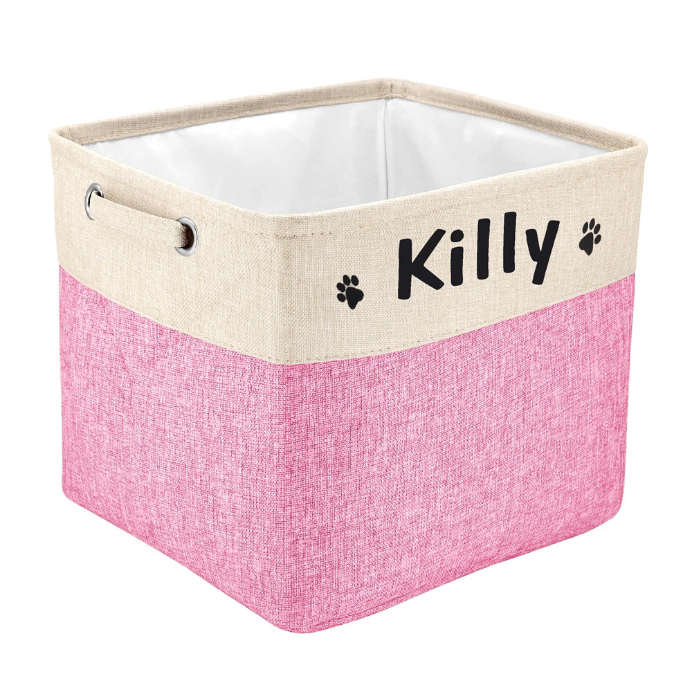 Panier de rangement personnalisé pour jouets de chien et chat