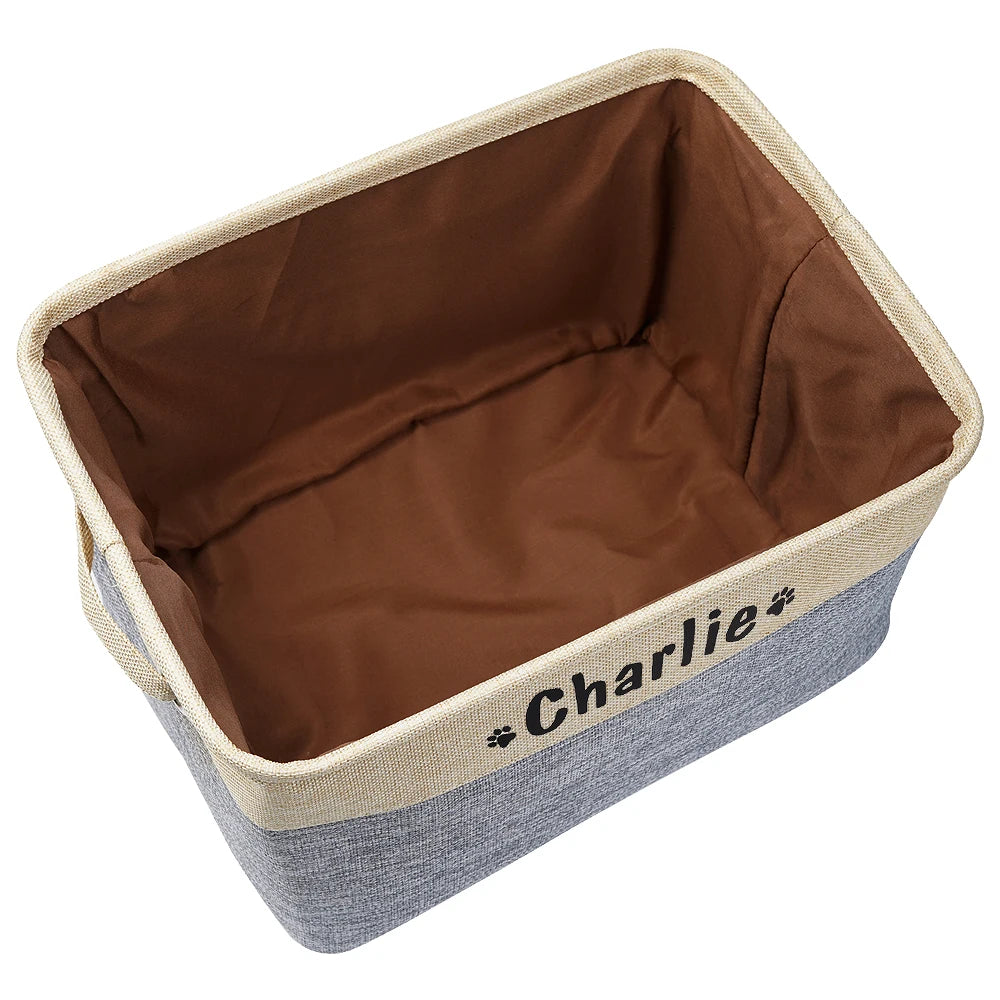 Panier de rangement personnalisé pour jouets de chien et chat