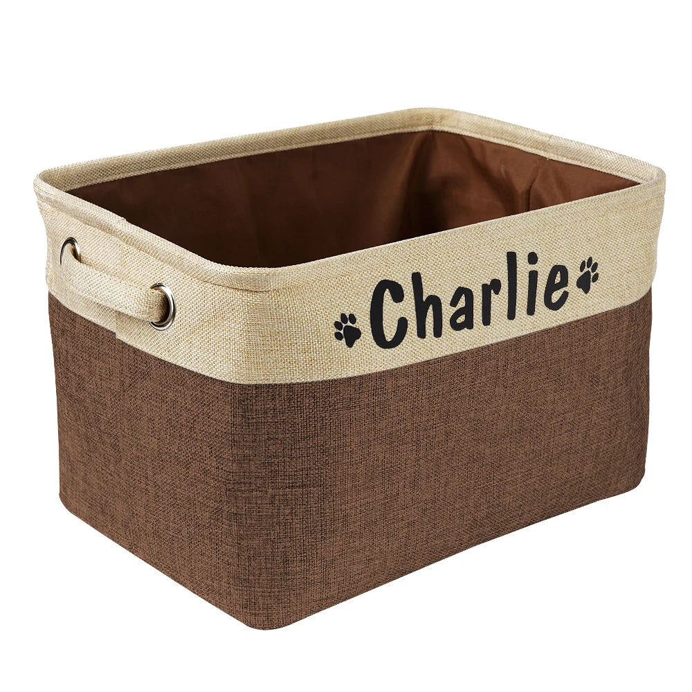 Panier de rangement personnalisé pour jouets de chien et chat