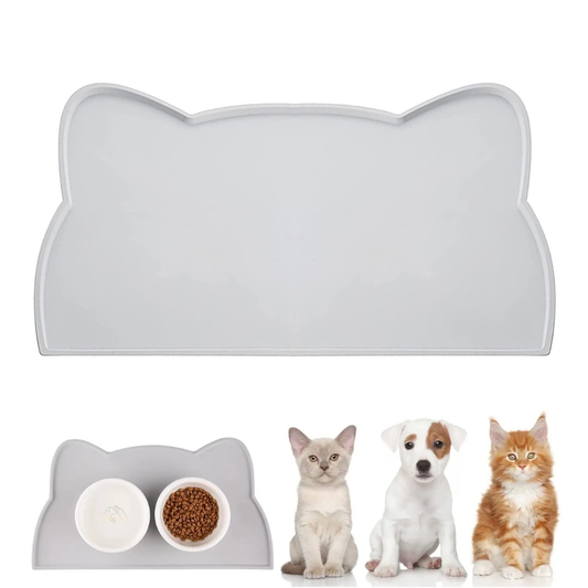 Tapis de gamelle en silicone (forme de chat)