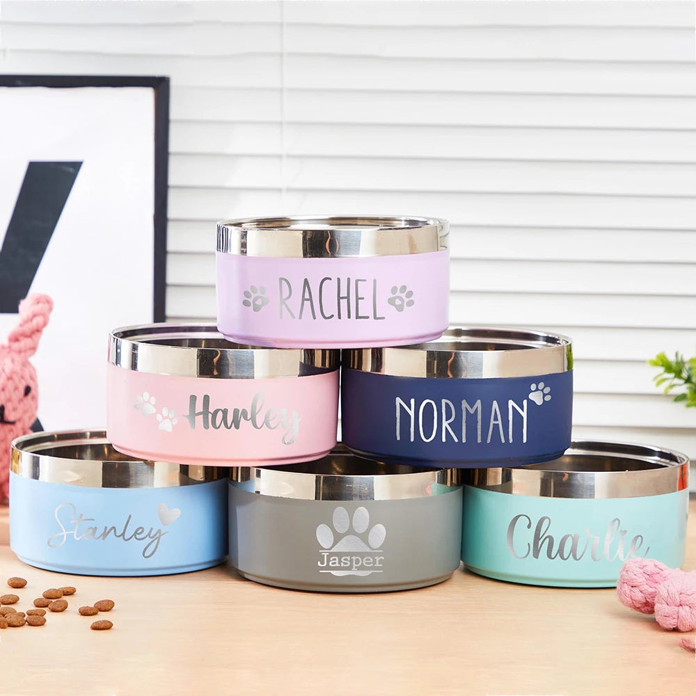 Gamelle personnalisée en acier inoxydable pour chien et chat