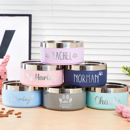 Gamelle personnalisée en acier inoxydable pour chien et chat