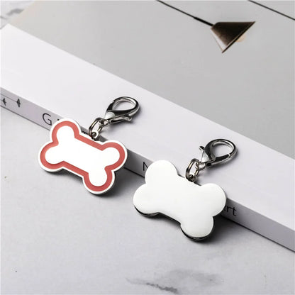 Médaille Personnalisée pour Chien et Chat (Forme Os Contour Coloré)
