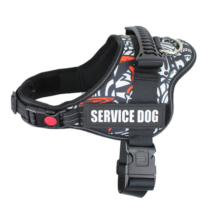 Harnais pour chien patch personnalisé avec poignée