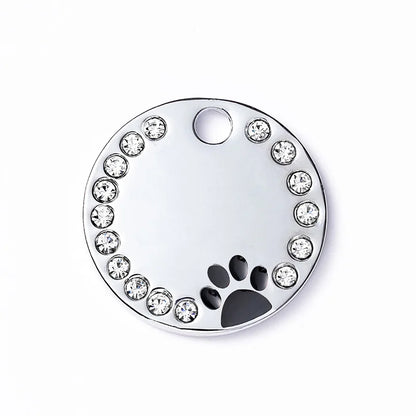 Médaille Personnalisable à Strass pour Chat et Chiens