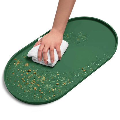 Tapis de gamelle en silicone pour animaux de compagnie (forme pilule)