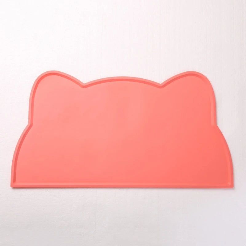 Tapis de gamelle en silicone (forme de chat)