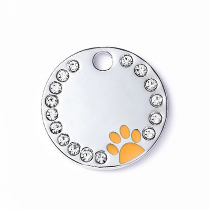 Médaille Personnalisable à Strass pour Chat et Chiens