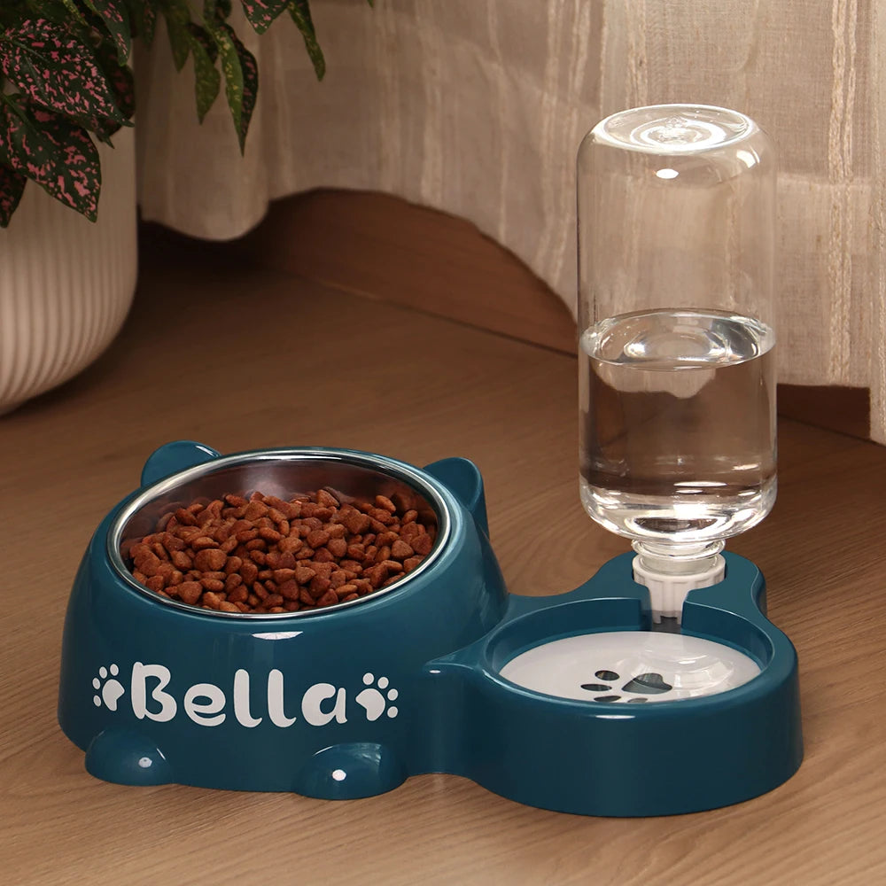 Bol d'alimentation et d'eau automatique personnalisé pour chat