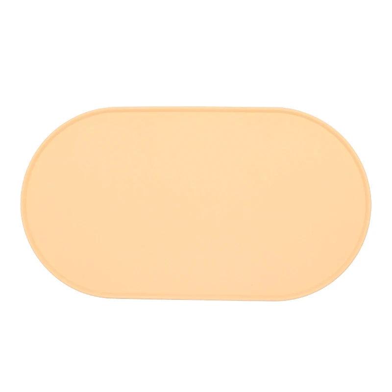 Tapis de gamelle en silicone pour animaux de compagnie (forme pilule)