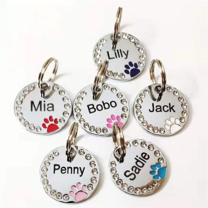 Médaille Personnalisable à Strass pour Chat et Chiens