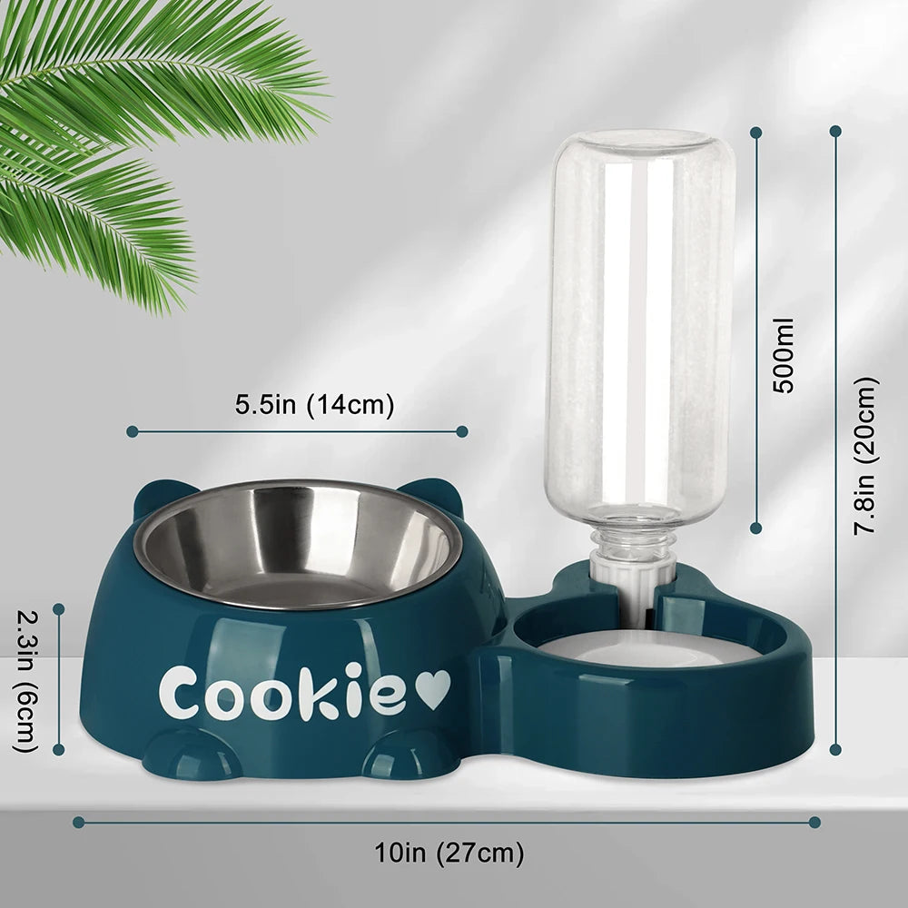 Bol d'alimentation et d'eau automatique personnalisé pour chat