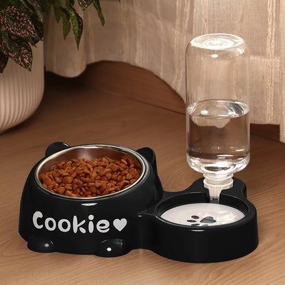 Bol d'alimentation et d'eau automatique personnalisé pour chat