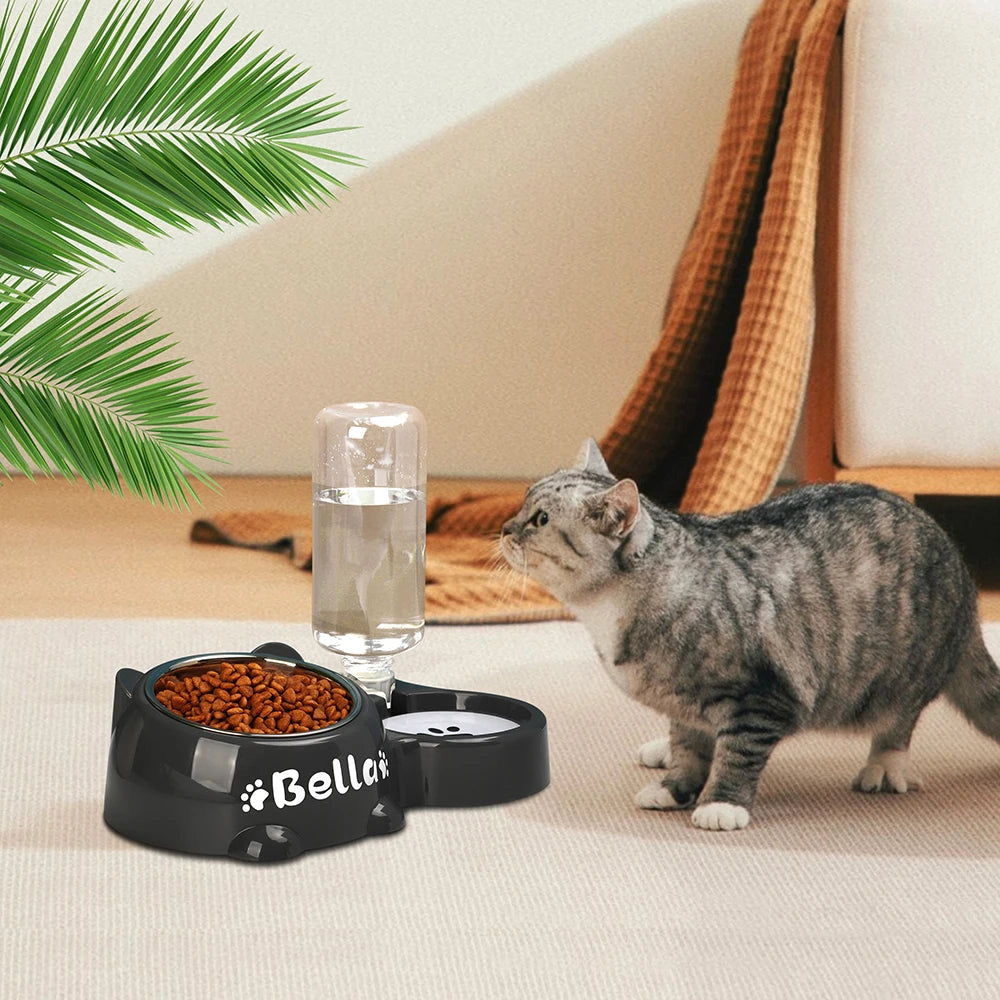 Bol d'alimentation et d'eau automatique personnalisé pour chat
