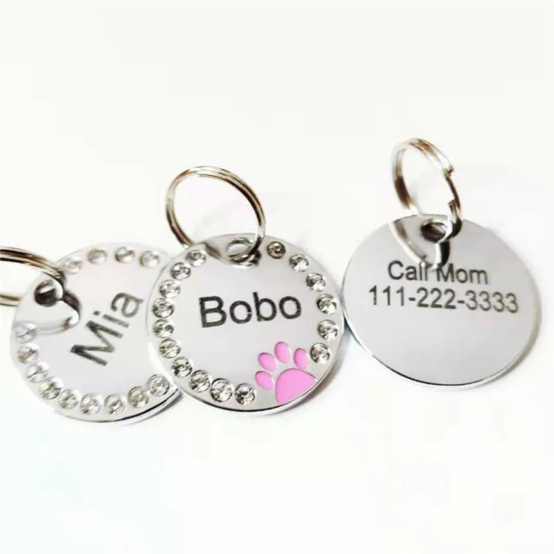 Médaille Personnalisable à Strass pour Chat et Chiens