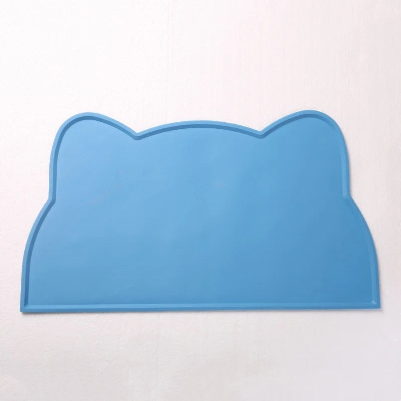 Tapis de gamelle en silicone (forme de chat)