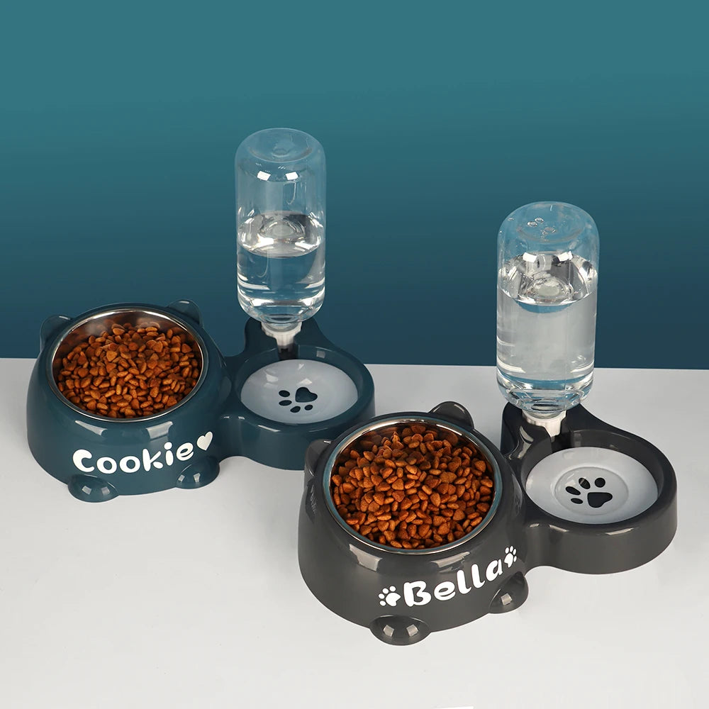 Bol d'alimentation et d'eau automatique personnalisé pour chat