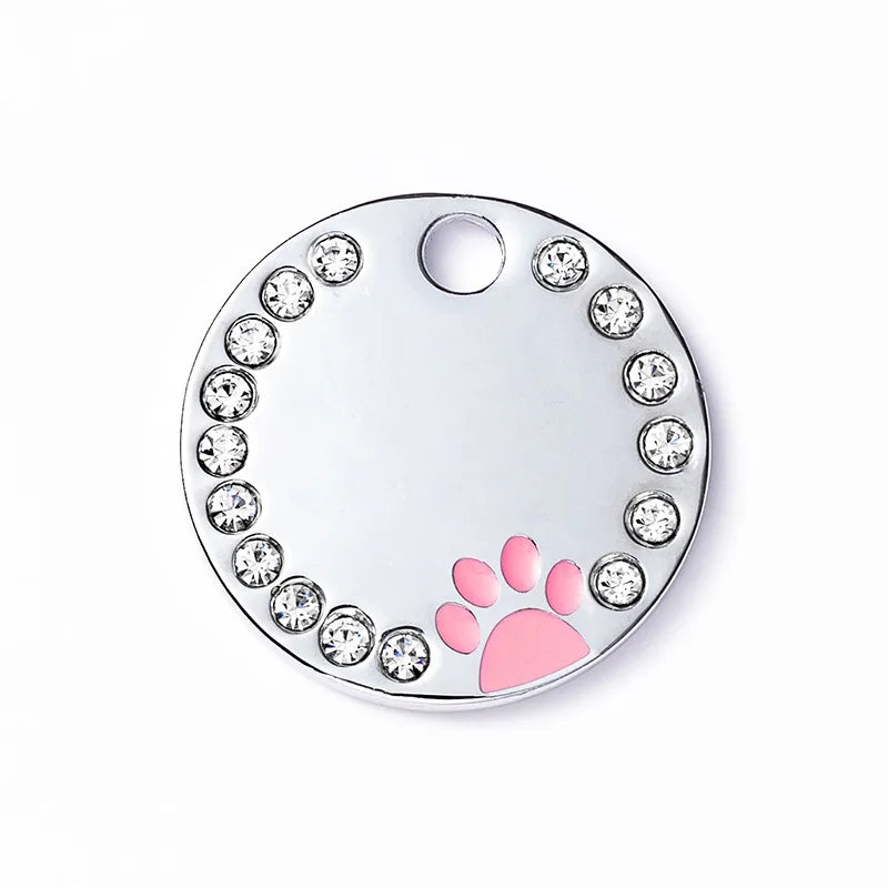Médaille Personnalisable à Strass pour Chat et Chiens