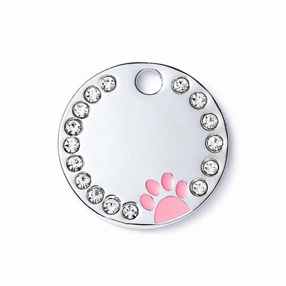 Médaille Personnalisable à Strass pour Chat et Chiens