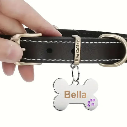 Médaille personnalisée pour chien et chat (Forme Os)