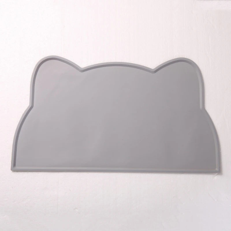Tapis de gamelle en silicone (forme de chat)
