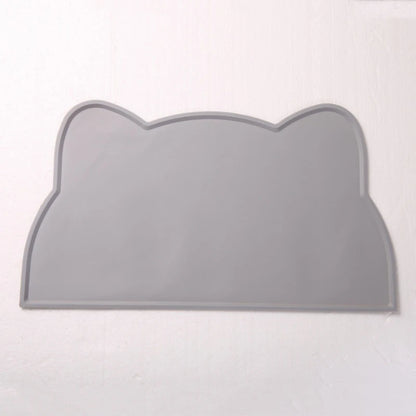 Tapis de gamelle en silicone (forme de chat)