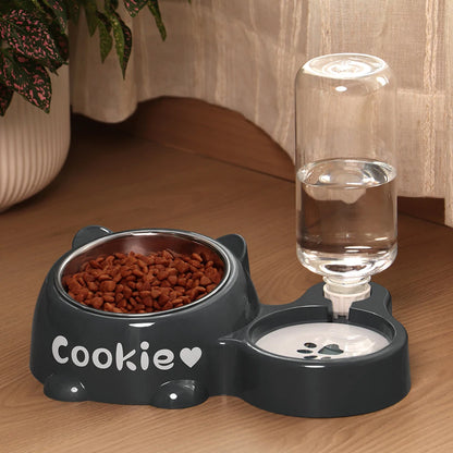 Bol d'alimentation et d'eau automatique personnalisé pour chat