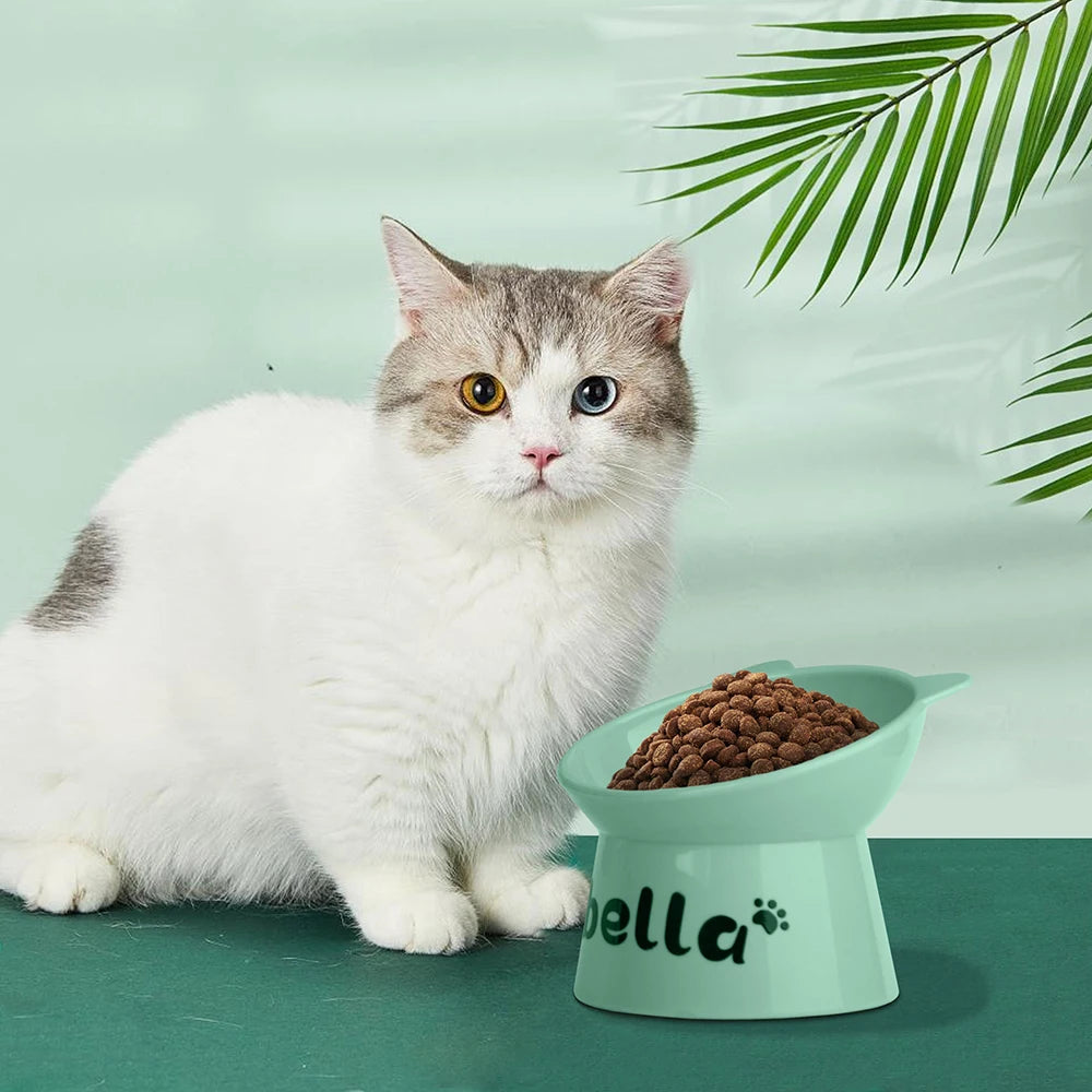 Bol personnalisé pour chat incliné à 15°